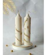 Gold Hope Pillar Candle - Small