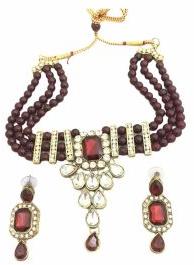 Crystal & kundan Choker set combo For womens & girls