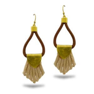 Leather Tassel Earring