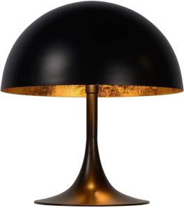 Mushroom Black Coated Table Lamp
