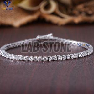 Starshine Round Cut Diamond White Gold Bracelet