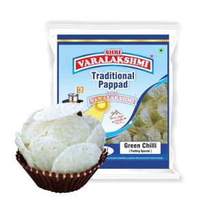 varalakshmi traditional sago green chilli papad