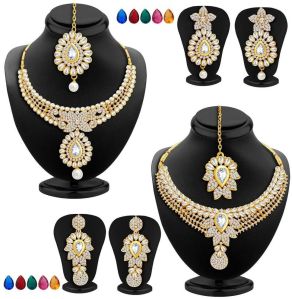 Sukkhi AD Necklace Set with Set of 10 Changeable StoneSet of 2