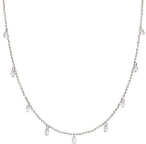 Silver White Crystalized Necklace