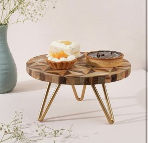 Wooden Top Cake Stand