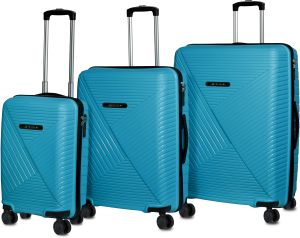 3pcs CrossLine Teal Luggage Set