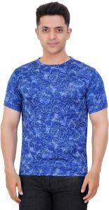 Mens Jungle Print Round Neck T-Shirts