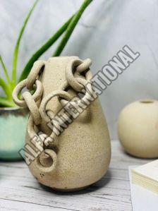 Ceramic Oval Ring Flower Vase