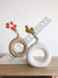 Ceramic Donut Flower Vase