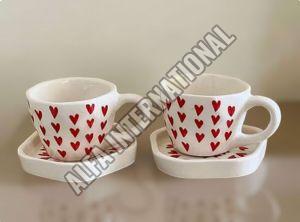 Heart printed cups