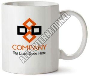 white ceramic logo printed mug