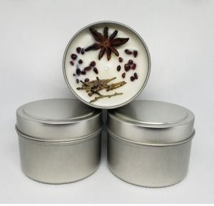 botanical soya wax tin candle set