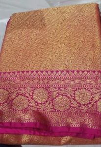 Zari Border Cotton Khadi Saree