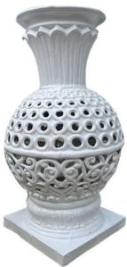 White marble Flower Pot