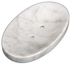 White Marble Stone Soap Dish