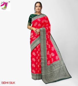 Chiffon silk saree