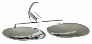 Saffron Chrome Plated Stainless Steel Double Soap Dish