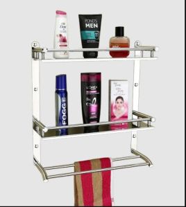 Stainless Steel Bathroom Double Shelf