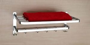 Stainless Steel Double Decker Folding Towel Rack