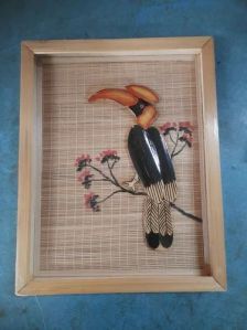 Bird Painting Bamboo Wall Hanging