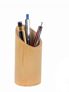 Round Bamboo Pen Stand