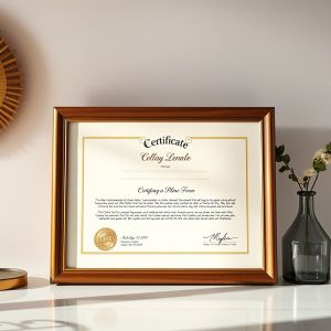 A4 Maze Brown Framed Certificates