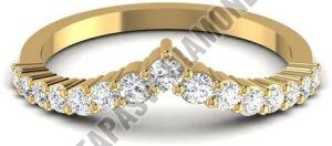 Ladies Curved Diamond Ring