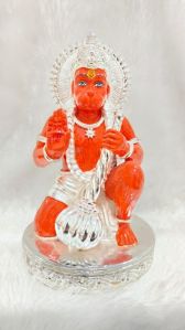 Resin Silver Plated Hanuman Statue