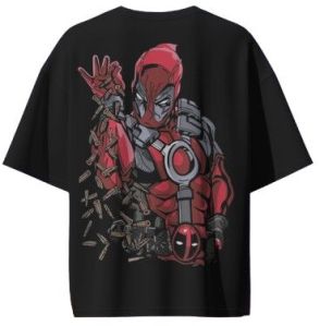 Deadpool Black Printed T-shirt