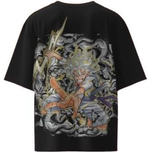 One Piece AnimeLuffy Lightning Gear 5 Black T-shirt