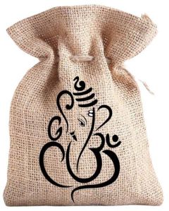 Brown Jute Potli Bag