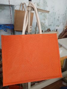 Plain Orange Jute Bag