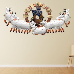 Lord Krishna With Cow Wall Decor