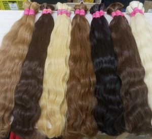 Wavy Blonde Weft Hair Extension