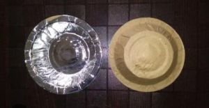 Round Silver Paper Bowl