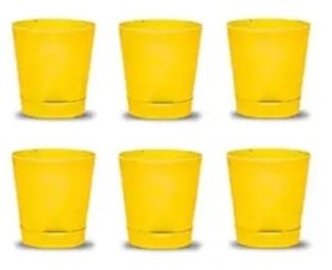 Yellow Plastic Flower Pots