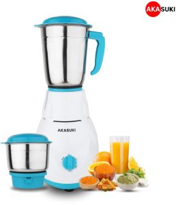 Akasuki Mixer Grinder with 2 Stainless Steel Jars Blue