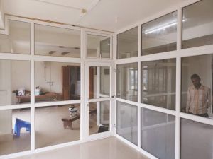 Aluminium doors windows work