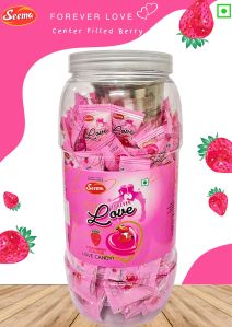 Strawberry Heart Candy Jar- Forever Love Strawberry