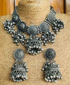 Ladies Oxidised Necklace Set