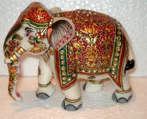 Marble Elephant Statue