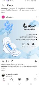 gel magic sanitary pad