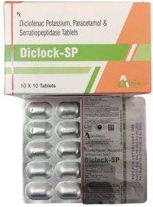 Diclofenac Potassium, Paracetamol & Serratiopeptidase Tablets