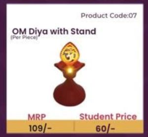 Om Diya with stand