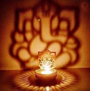 shadow ganesh ji tea light holder