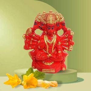 panchamukhi red hanuman statue