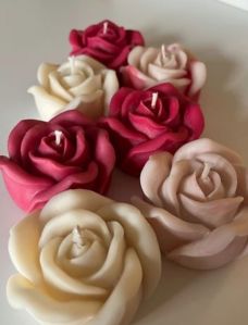 Customised rose candles