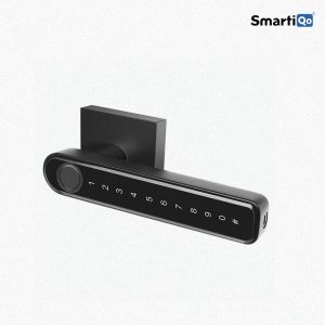 Fingerprint Passcode Handle Door Lock (Black)