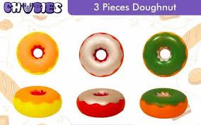 3 Pcs Donut Chu Chu Baby Bath Toy