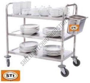 Stainless Steel Serving Trolley